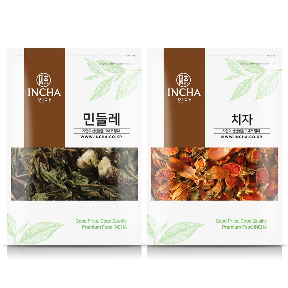 [인차]국내산 민들레 치자 차 세트 (민들레 300g 치자 300g) : 롯데ON