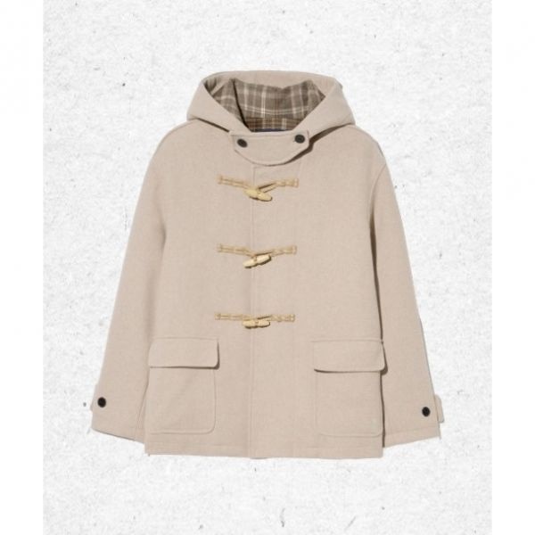 &lt;매장정품&gt; 예일 YALE 울 블렌디드 숏 더플 코트라이트 베이지 YEW1CT302ALE 1275024