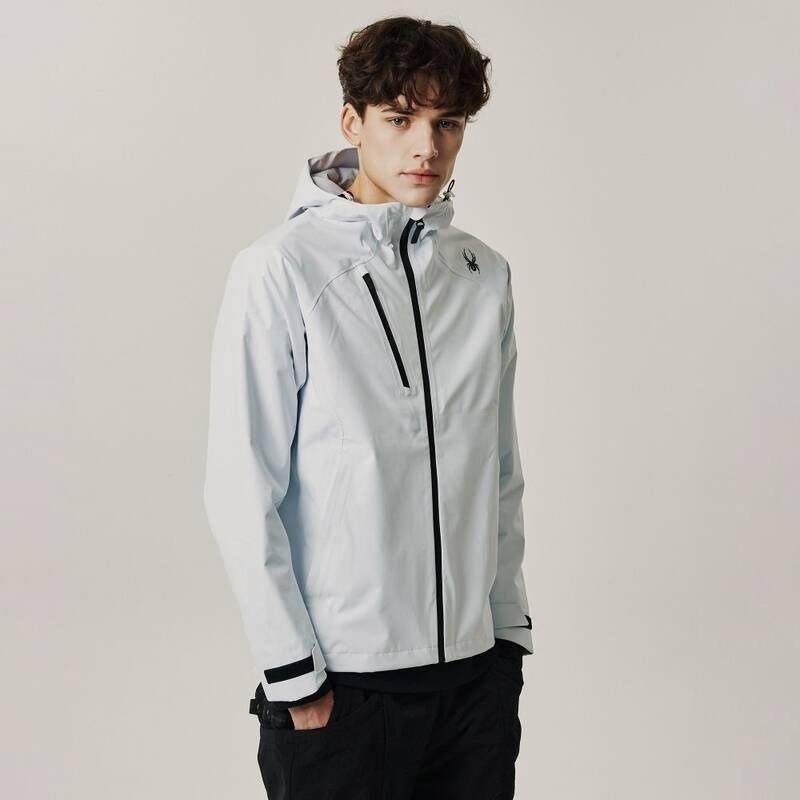 [스파이더]남성 3L 하이테크 후드 바람막이 SPJPCNJK202MWHT 736325