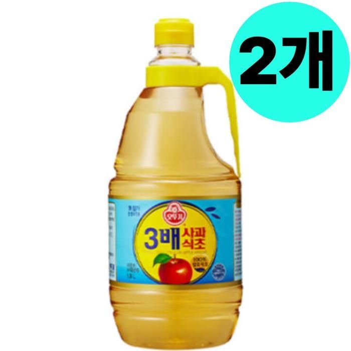 오뚜기 3배 사과 식초 1.8L X2개 냉면 냉채 무침 초밥