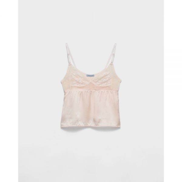 [해외] 프라다 빈티지룩 사틴 레이스 탑 TP6236_17GT_F0442_S_OOO