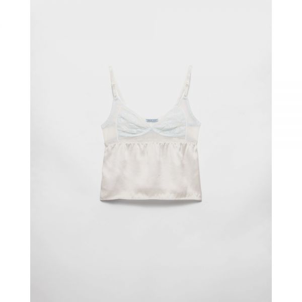 [해외] 프라다 빈티지룩 사틴 레이스 탑 TP6236_17GT_F0082_S_OOO