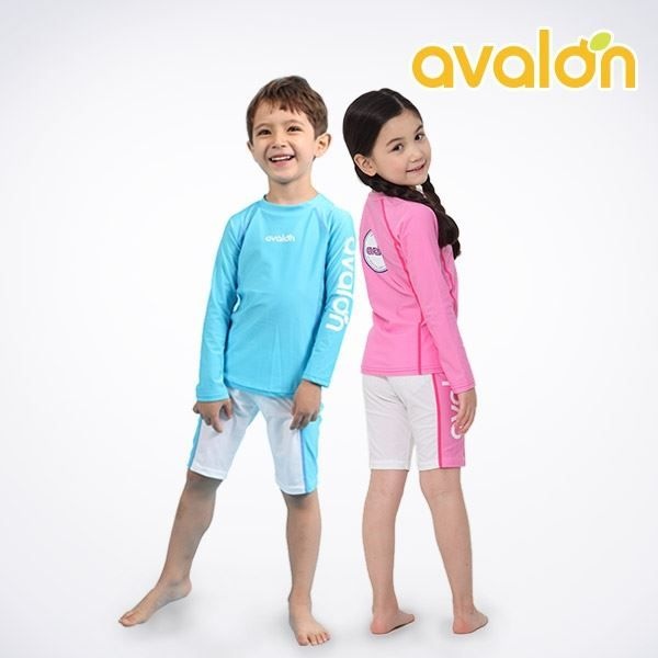 아발론 아발론 [보리보리]아발론 투피스 래쉬가드 / 유아 아동 수영복 바디슈트 구명조끼 보행기튜브 물놀이용품