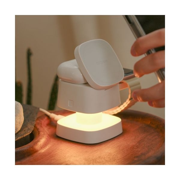 ARAREE 매장정품 ARAREE 3in1 맥세이프 무선 충전 아이폰 거치대 파워M 글로 화이트