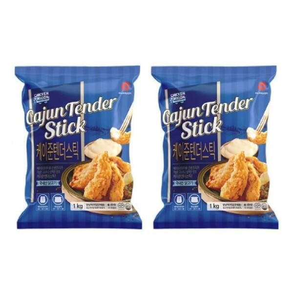 [셀러허브 식품] 마니커 케이준치킨텐더 1kg+1kg (총2kg) 아이들간식
