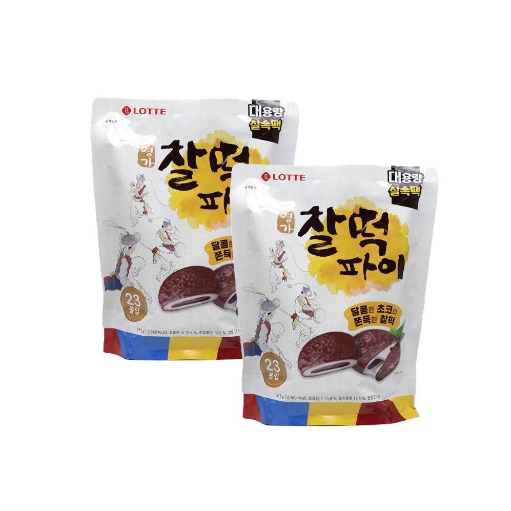 [롯데웰푸드]롯데웰푸드 명가 찰떡파이 575g x 2개 / 대용량 실속팩 : 롯데ON