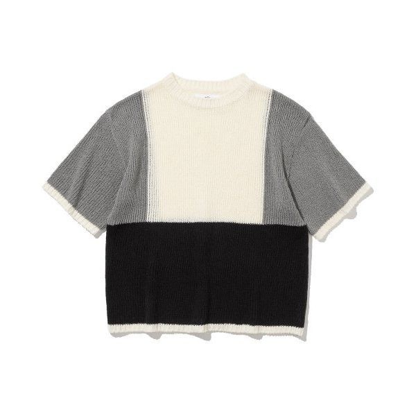 밀로 ARCHIVE 디비전 블록 니트 [그레이] 233111 FE2540721-E2B