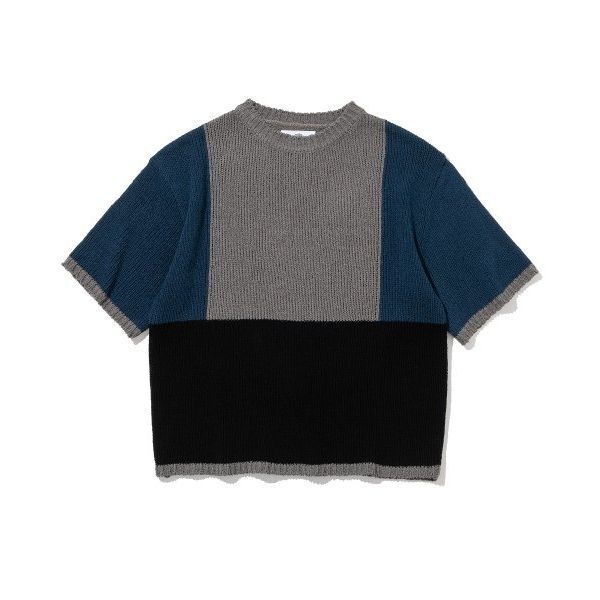 밀로 ARCHIVE 디비전 블록 니트 [블루] 232889 FE2540720-E2B