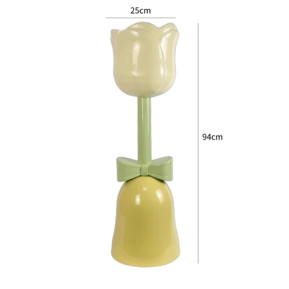 [해외] 오버사이즈 화병 튤립 크림풍 카페 소품 고급 전시회 팝업스토어 플로어 화병 오픈 꽃통 홈 인테리어 웨딩