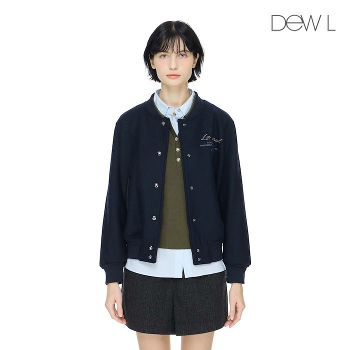 [듀엘] 레더 트리밍 봄버 점퍼 DN_D244MSJ036