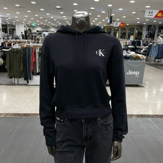 상품상세참조 여성 모노그램 로고 스웻셔츠 크롭 후디 47AB201-UB1_DG