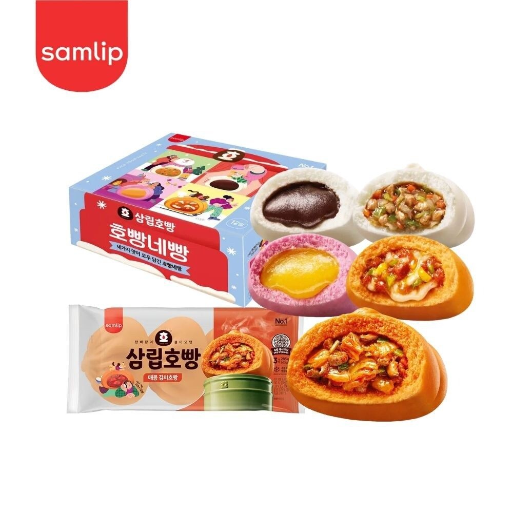 (주)삼립 (단독)삼립호빵 개별포장 호빵네빵12입+김치호빵3입 1봉(15입)