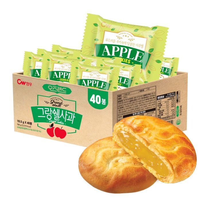 청우식품 대용량 그랑쉘사과 780g(40입)
