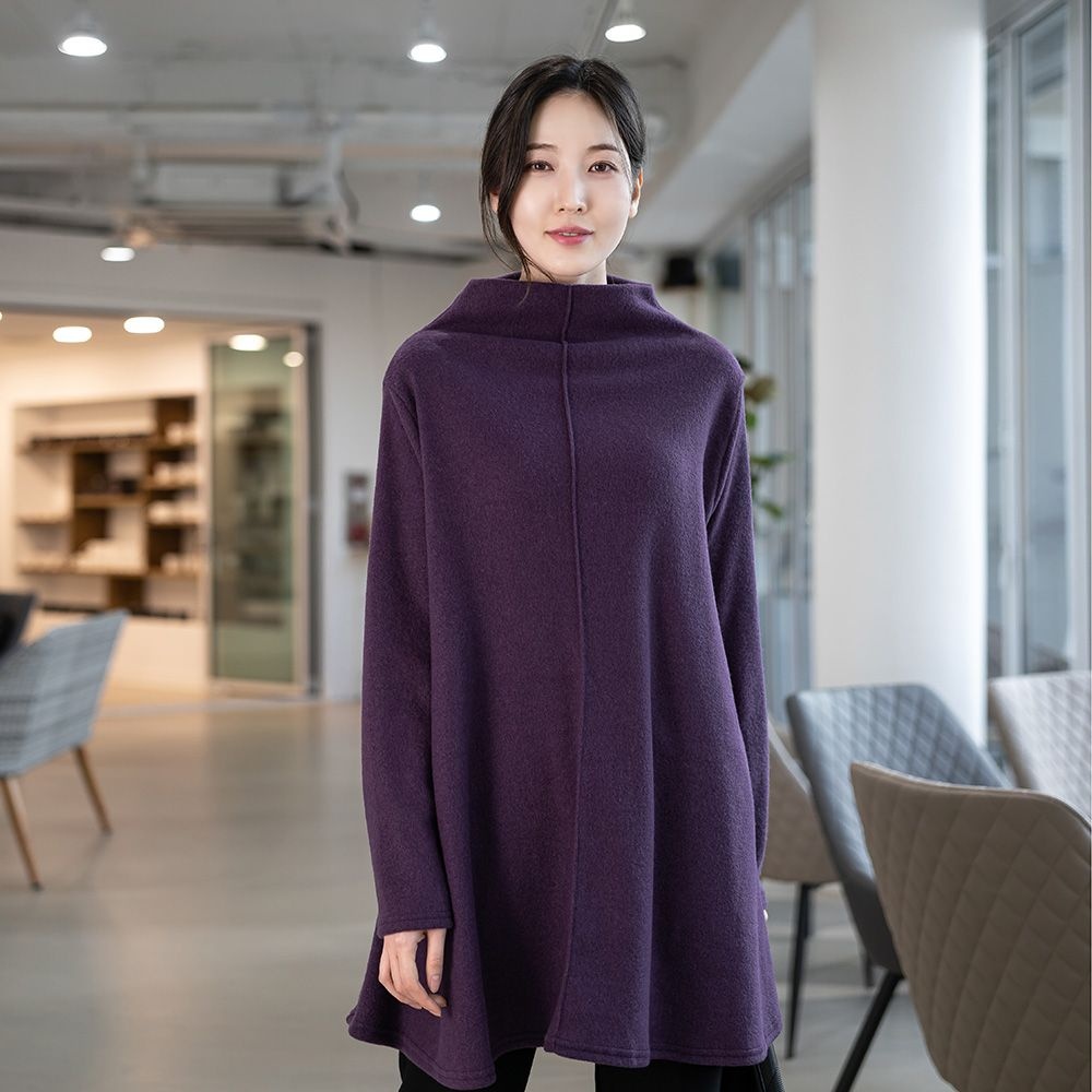 모슬린 엄마옷 반폴라 롱 티셔츠 TP516229 중년여성/50대/60대/70대/빅사이즈/할머니옷