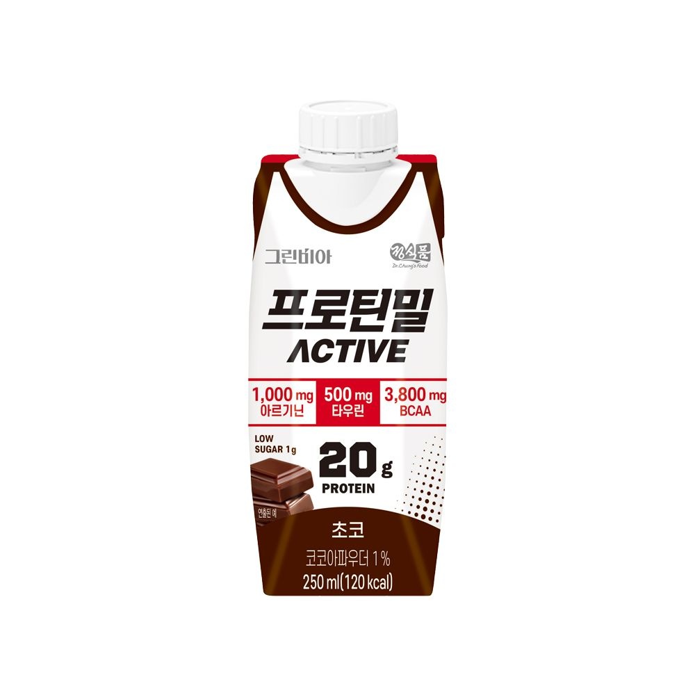 그린비아 (공식) 그린비아 프로틴밀 액티브 초코 단백질음료 250mlx54팩