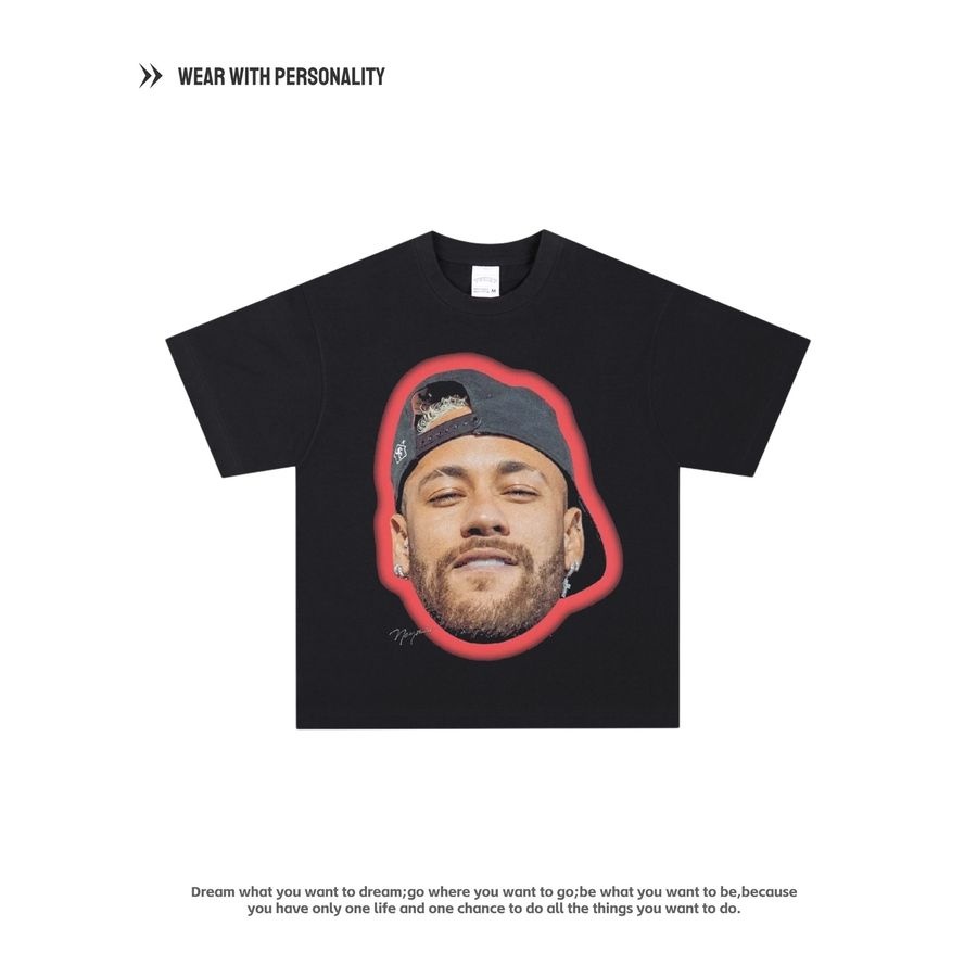 [해외] 네이마르 주니오르 반팔 순면 티셔츠 프린팅 씹덕티 레트로