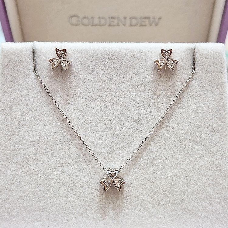 [롯데백화점] 골든듀 아이리스2 세트(목걸이+귀걸이) 212200073W 212200074W LE1219952808