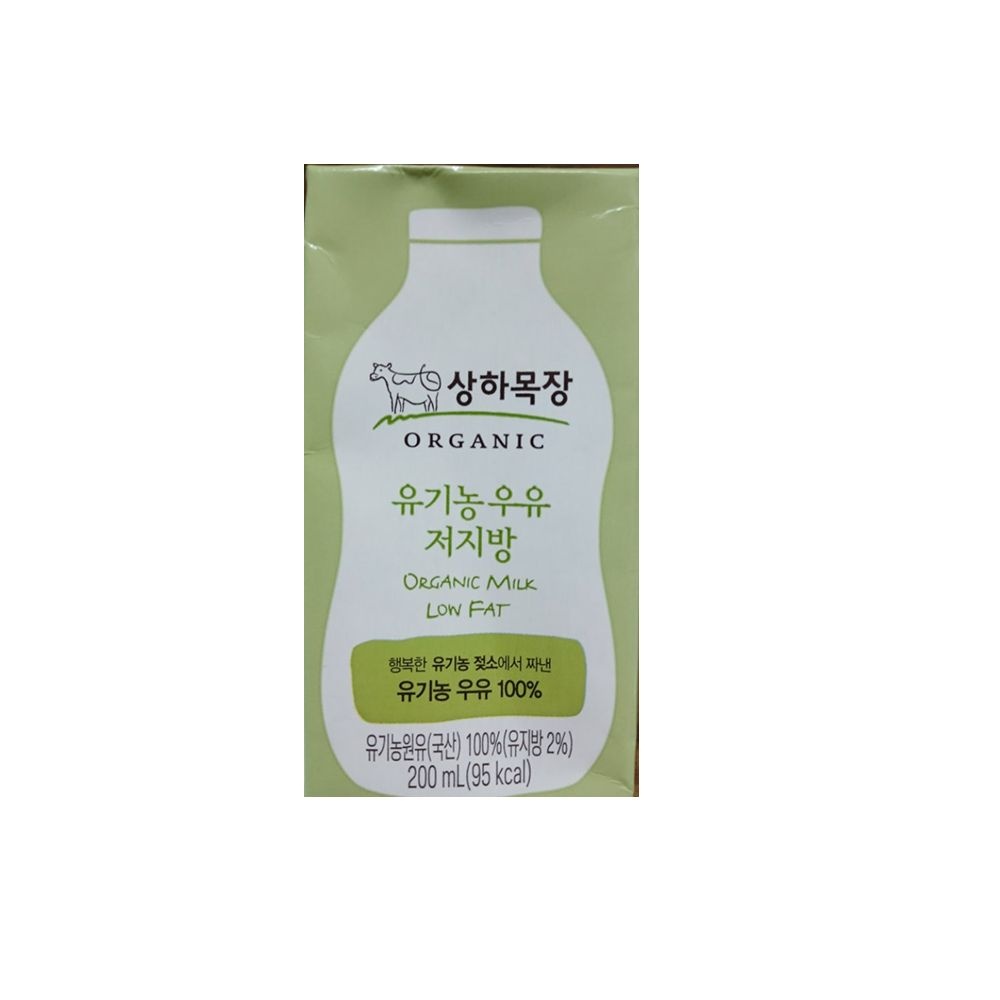 매일유업(주)광주공장 상하목장 유기농우유 저지방 200ML 48개