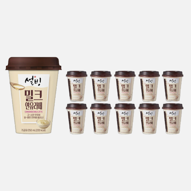 서울F&B 설빙 밀크 연유라떼 250ml x 10개
