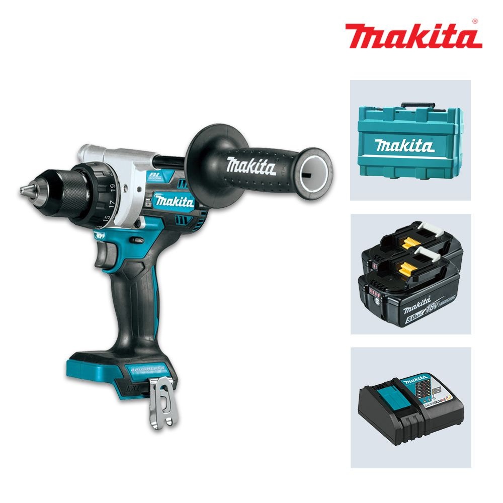 마끼다 DDF486RTE 18V 5.0Ah 배터리 2팩 충전드라이버드릴 DDF481후속 BL모터