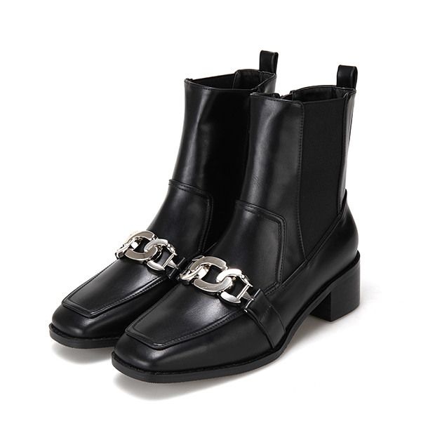 [패션플러스][바바라]B BY BABARA 체인포인트 여성첼시부츠 4.5cm_DIE832BK