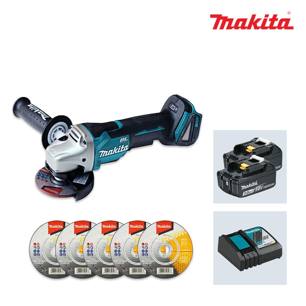 마끼다 DGA408RFJ1 18V 3.0Ah 4인치 충전그라인더 절단석포함 앵글