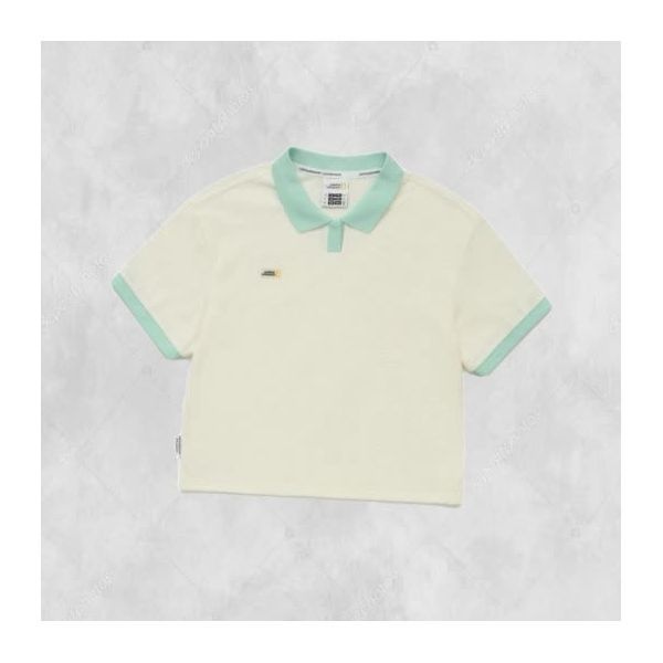 내셔널지오그래픽 KIDS K242GPL910 여아 테리 카라 반팔티 IVORY 244039 FE3944874-E2B