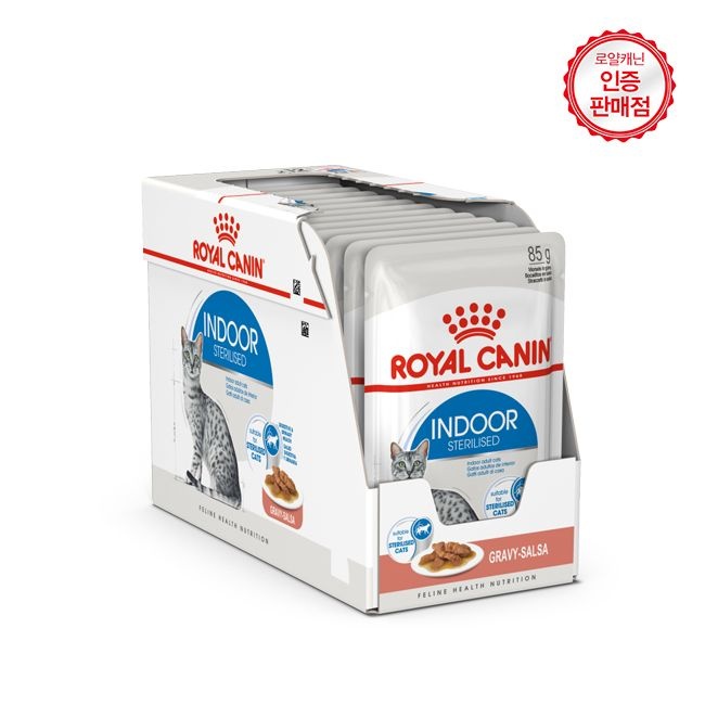 로얄캐닌 고양이파우치 그레이비 인도어 85g 12개