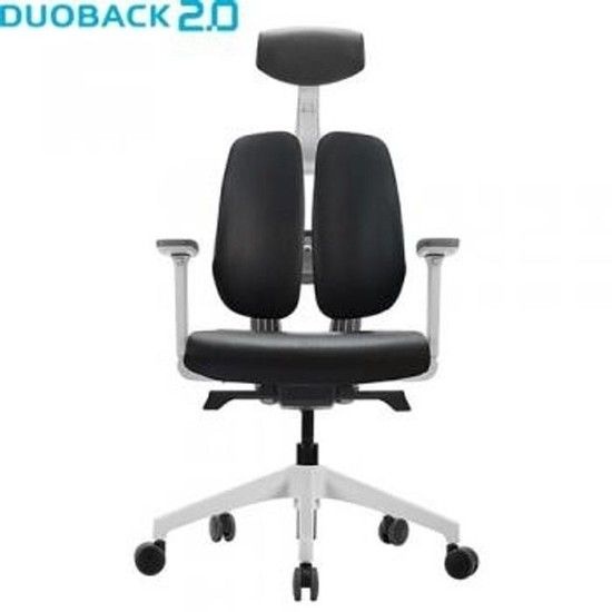 듀오백2.0 D2-200W 검정인조가죽의자 대 사무용 업무용 자재