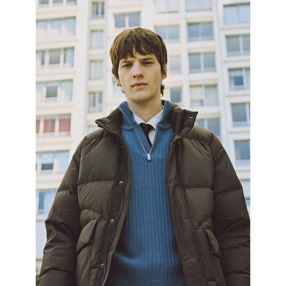 (주)삼성물산 패션부분 (현대Hmall) [로가디스] 울 리브 조직 릴렉스드 핏 하프집업 스웨터  스카이 블루 (RY5X51P71Q)