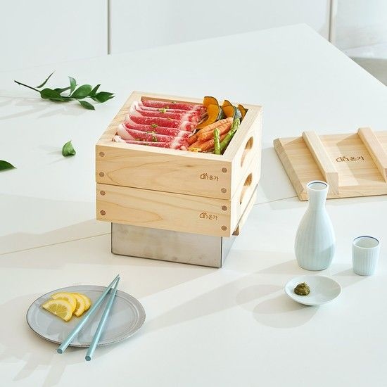 기타(ECT.) [포토리뷰 이벤트 커피쿠폰 2매 드림] 온가 자연을 담은  혼족 미니 편백나무 3단 찜기 ONGA20