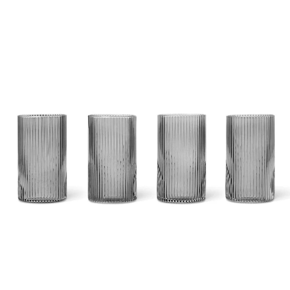 펌리빙 리플 베리느 글라스 4P 세트 유리컵 3컬러