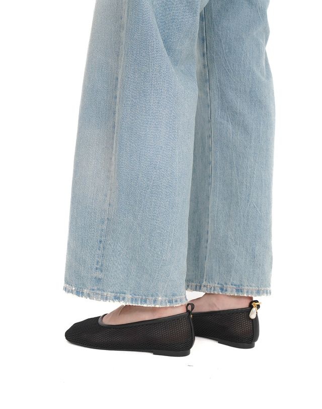 아떼 바네사브루노 블랙 매쉬 플랫슈즈 AASO5E622BK