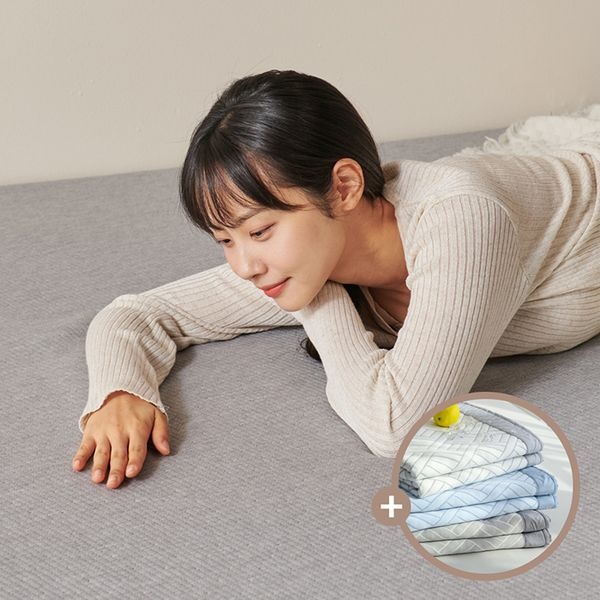 라누베 [보리보리]라누베 프리미엄 수면매트 접이식 토퍼 매트리스(8cm/Q) 듀라론 냉감패드 포함