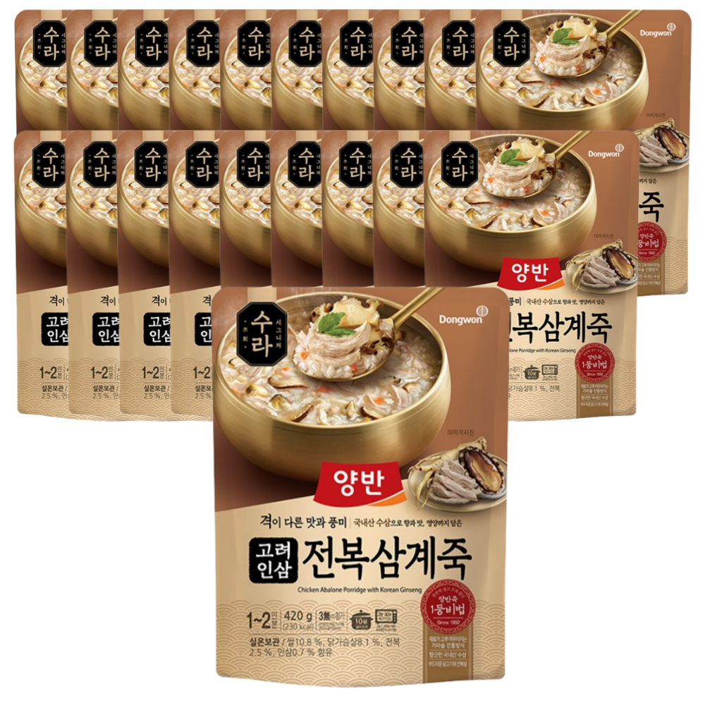동원 동원 양반 수라 고려인삼 전복 삼계죽 420g 20개