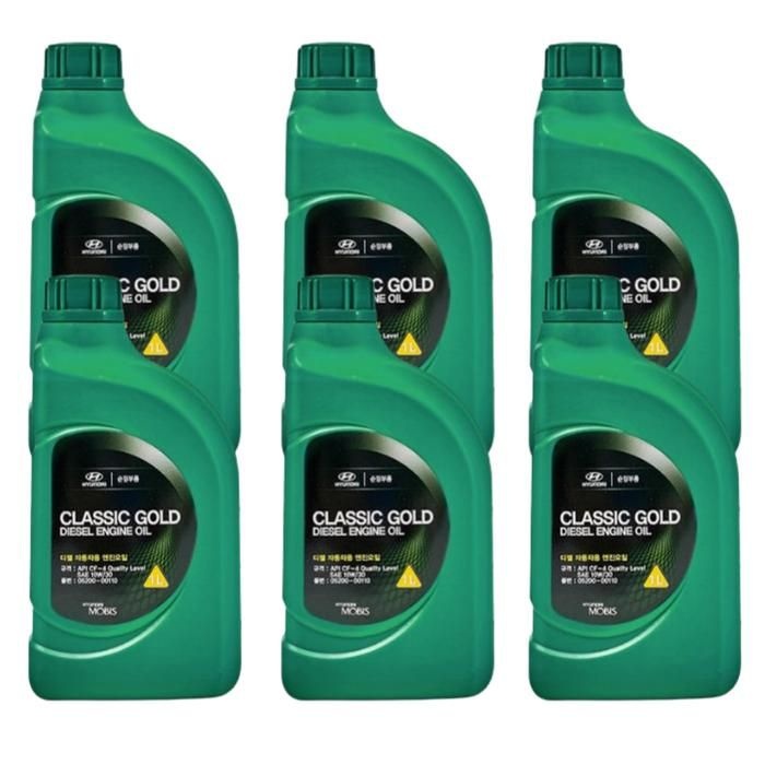 현대모비스 클래식 골드 디젤 엔진오일 10W30 1L x6개