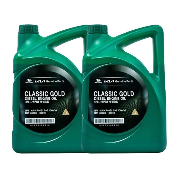 현대모비스 클래식 골드 디젤 엔진오일 10W30 6L x2개