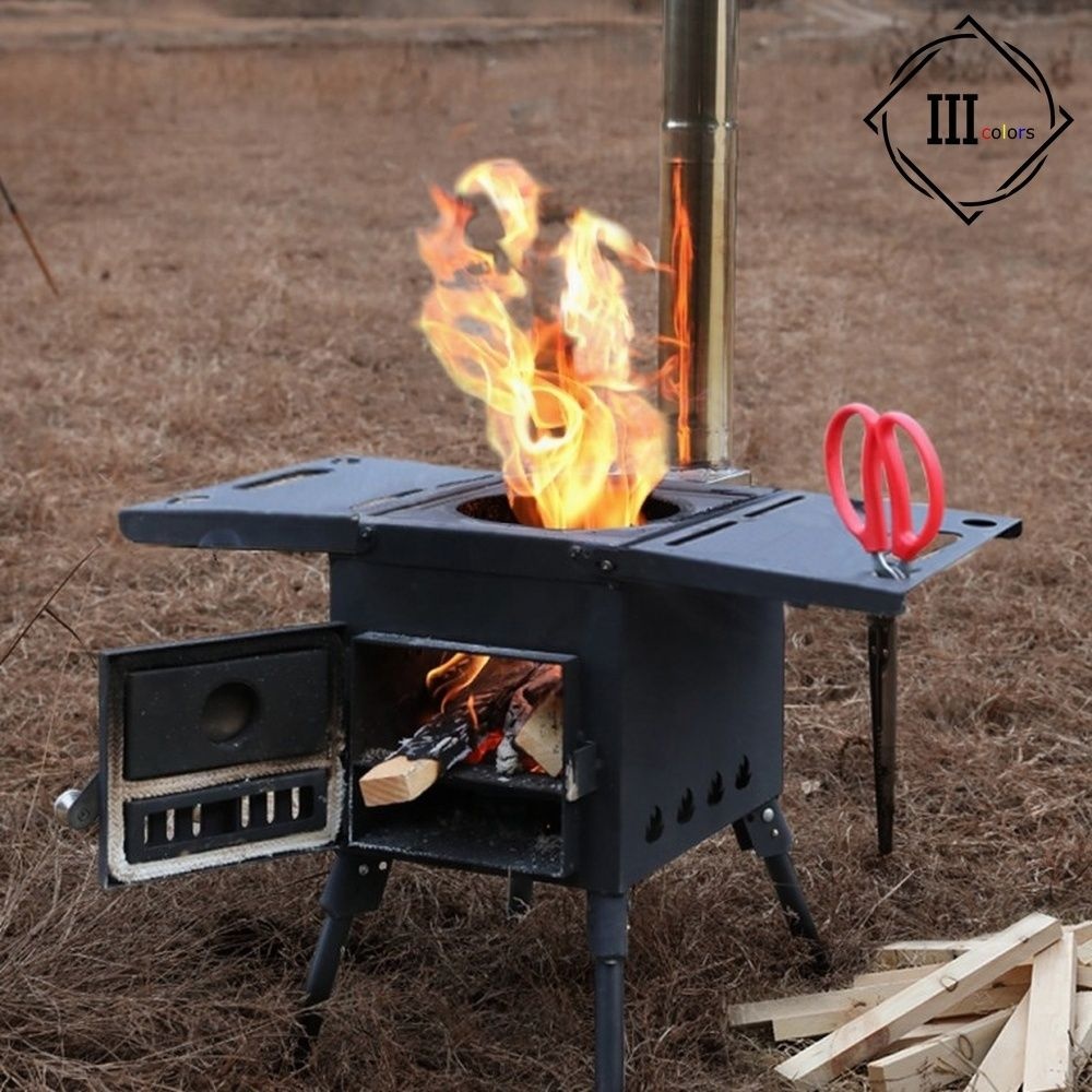 도매직방 캠핑족 화목난로 야외 장작 화로 휴대용 접이식 난방