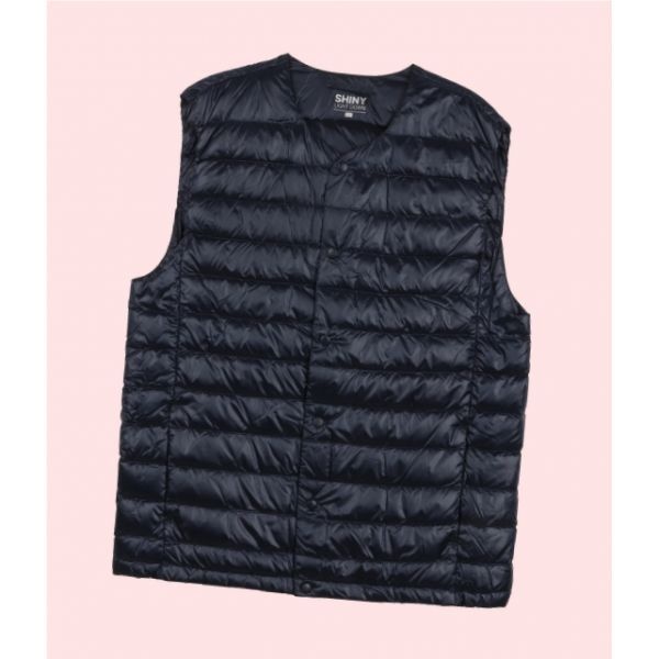 NIX NIX 남 나일론 덕다운 80 20 라운드 샤이니 경량 베스트 〈50G〉 레귤러핏 네이비 FNRWCVE102P FNRWCVE102PNAA 4227942