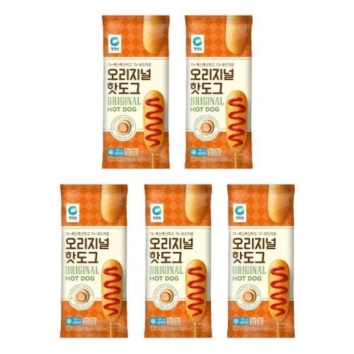 상세페이지 참고 [청정원] 청정원 오리지널 핫도그 375g(75g x 5개) x 5개 간편한 식사 혼밥야식 안주 간편조리