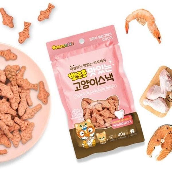 UnKnown 노묘 치아관리용 고양이 먹으면서 양치하는과자 10봉 추르 맛있는간식 사료보조식품