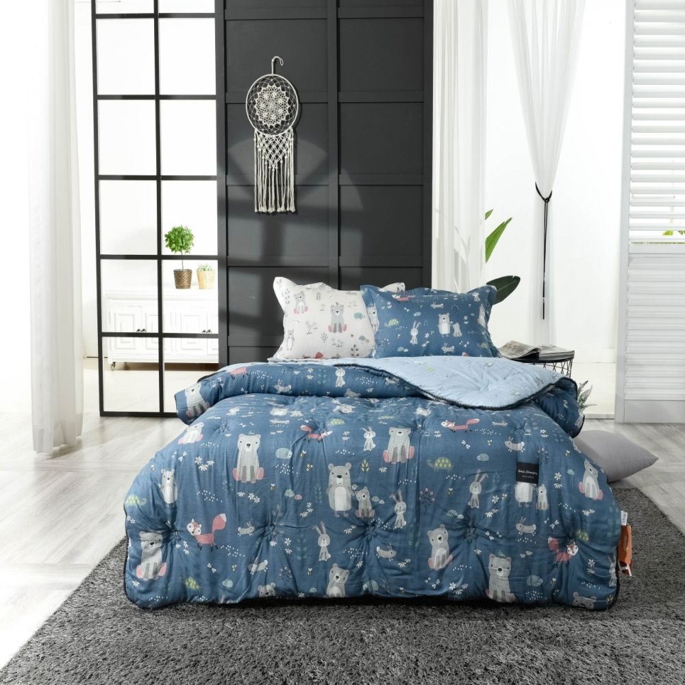 동물의숲 모달100 사계절 이불 싱글(SS) 고정밴딩