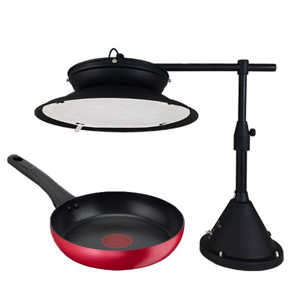 후드콘 후드콘 국산 이동식후드 + 프라이팬 [B_1세트] / 테팔 연기 냄새 없는 삼겹살 고기 굽는 자취 원룸 테