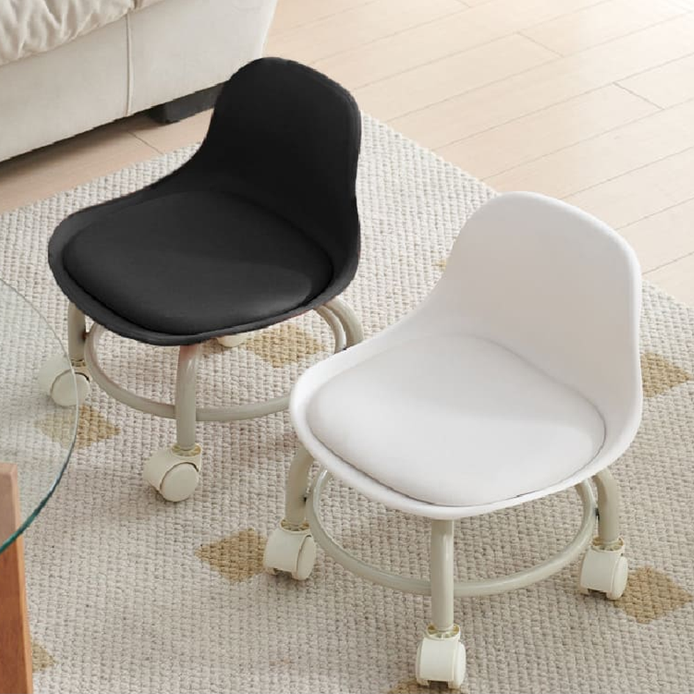 이동식 등받이 작업의자 3색상 청소 집안일 다용도 쿠션 낮은체어 조립식 바퀴형