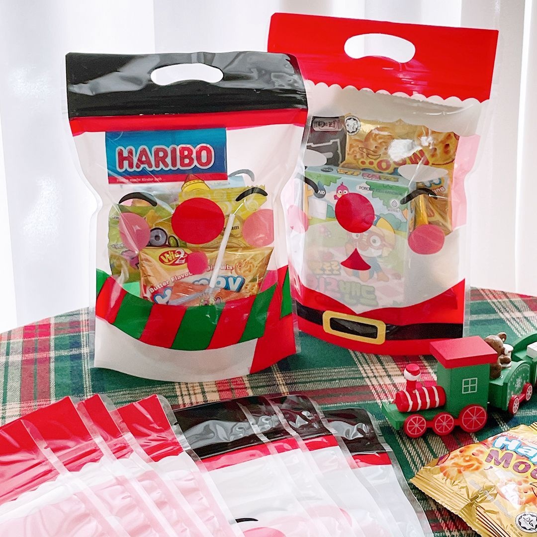 샐코 큐 연말파티 선물 눈사람 산타 손잡이백 50장