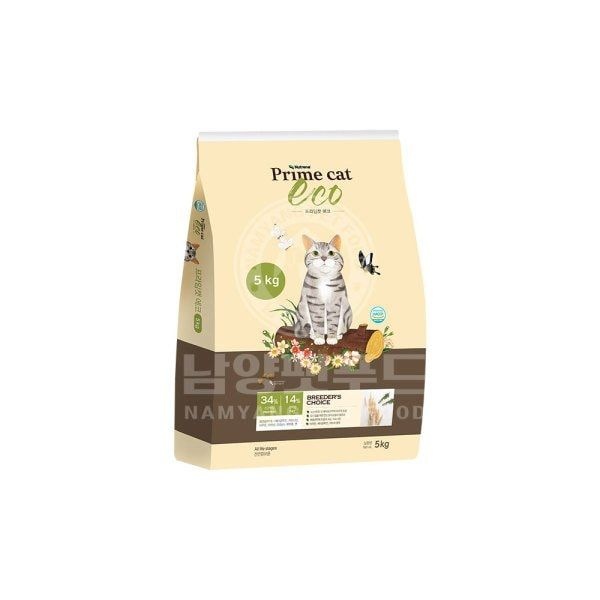 뉴트리나 뉴트리나 프라임캣 에코 5kg 5kg x1 길고양이사료 길냥이밥 고양이 대용량 전연령