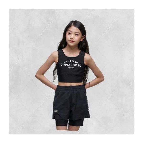 NATIONAL GEOGRAPHIC KIDS 내셔널지오그래픽 KIDS K242GRG630 여아 이너탑 CARBONBLACK 245009 FE4105883-E2B