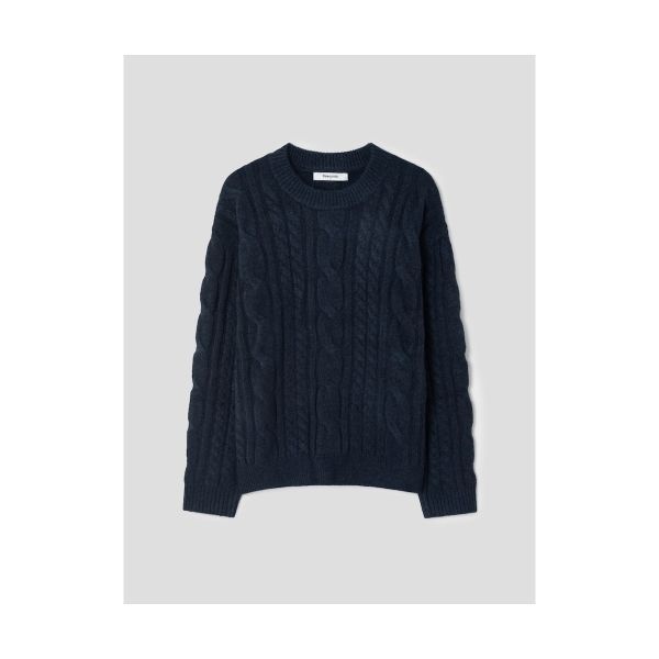 에잇세컨즈 8SECONDS 변형 케이블 라운드 니트 블랙 424Y51AY2R 162080