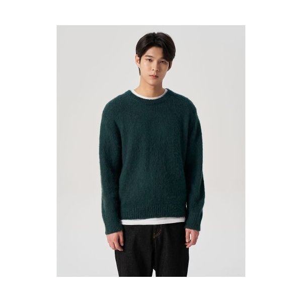 에잇세컨즈 8SECONDS 롱헤어 라운드넥 니트 그린 (264151EY2M) 264151EY2M 162304
