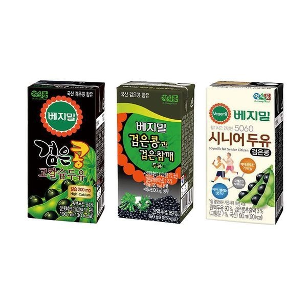 베지밀 손잡이 베지밀 검은콩두유고칼슘 검은공과검은참깨 시니어두유 24팩 전.. 35180038
